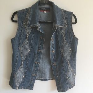 Diamond Vest Jean Jacket